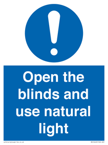 Open the blinds and use natural light